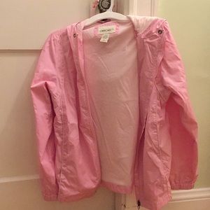 Pink rain coat